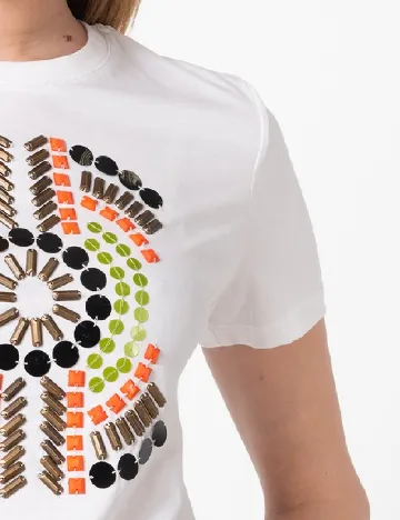 Tricou Desigual, alb Alb