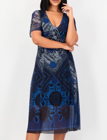 Rochie medie Desigual, albastru