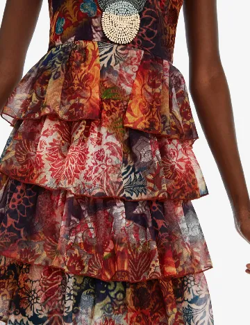 Rochie scurta Desigual, mix culori