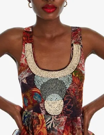 Rochie scurta Desigual, mix culori