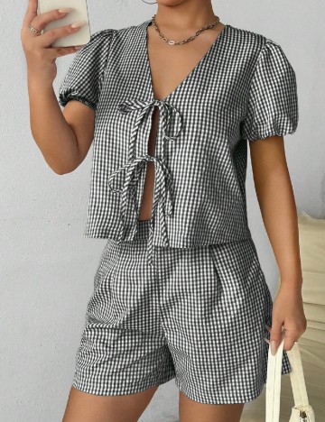 Compleu SHEIN, negru/alb