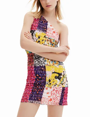 Rochie scurta Desigual, mix culori