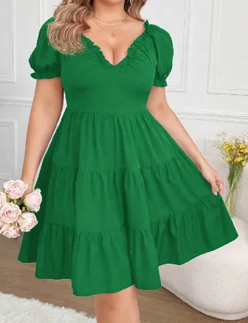 Rochie scurta SHEIN CURVE, verde