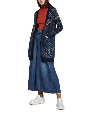 Cardigan Desigual, albastru Albastru