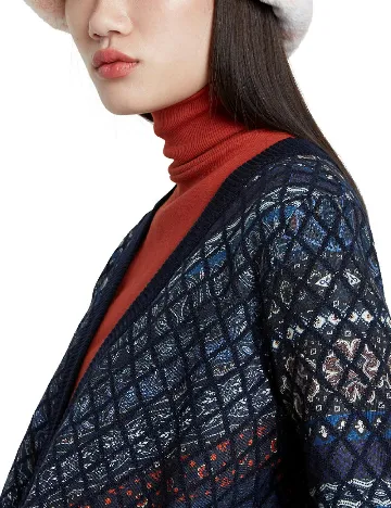 Cardigan Desigual, albastru Albastru