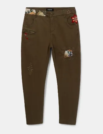 Blugi Desigual, kaki Verde