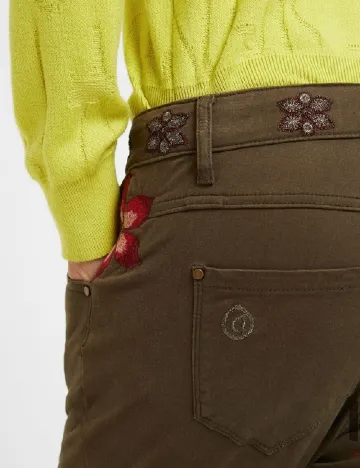 Blugi Desigual, kaki Verde