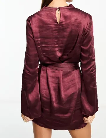 Rochie scurta Pretty Lavish, visiniu