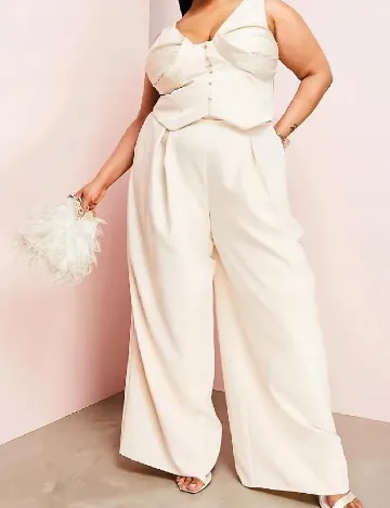 Pantaloni ASOS Curve, crem Crem