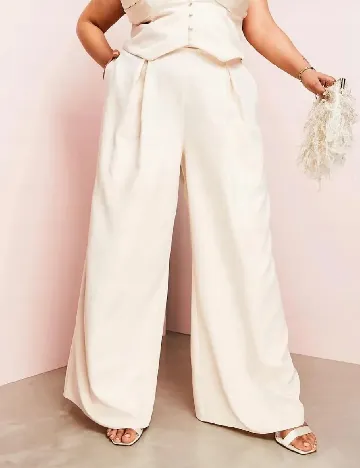 Pantaloni ASOS Curve, crem Crem