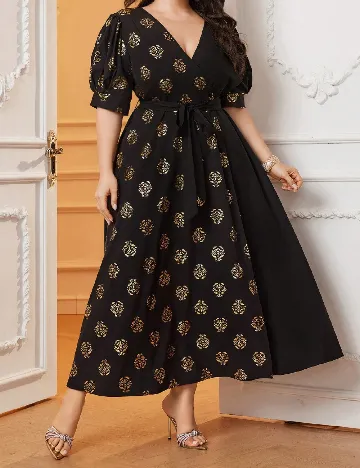 Rochie lunga SHEIN CURVE, negru Negru