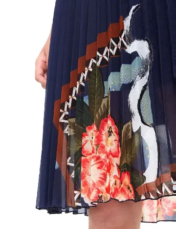 Fusta Desigual, albastru Albastru
