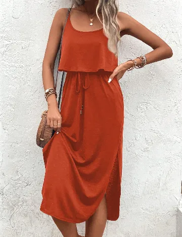 Rochie medie Emery Rose, portocaliu