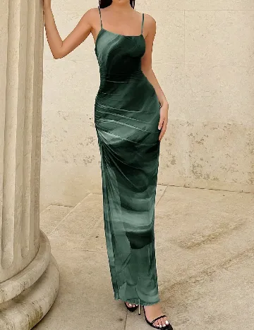 Rochie lunga SHEIN, verde Verde