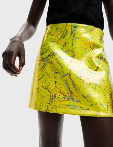 Fusta Desigual, galben Galben