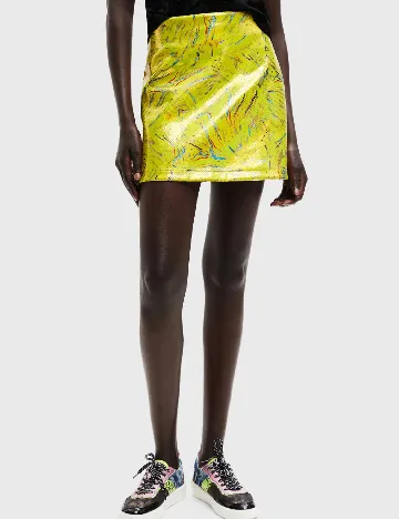 Fusta Desigual, galben Galben