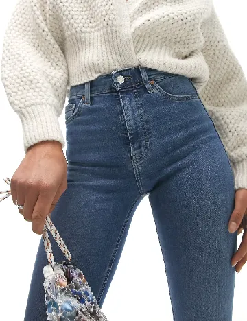 Blugi Top Shop, albastru Albastru