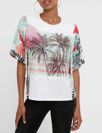 Tricou Desigual, alb