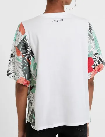 Tricou Desigual, alb Alb