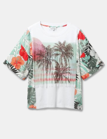 Tricou Desigual, alb