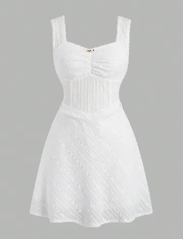 Rochie scurta SHEIN, alb Alb