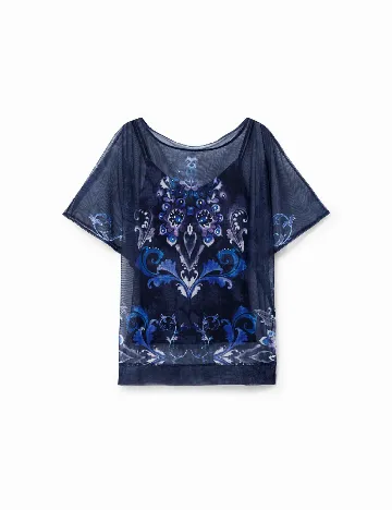 Tricou Desigual, bleumarin Albastru