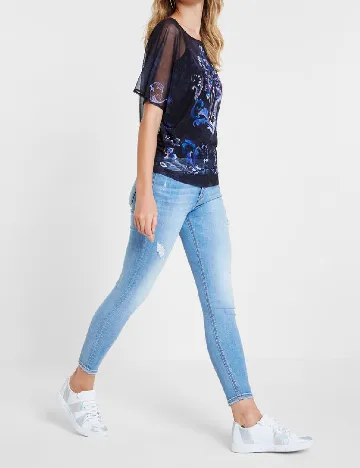 Tricou Desigual, bleumarin Albastru