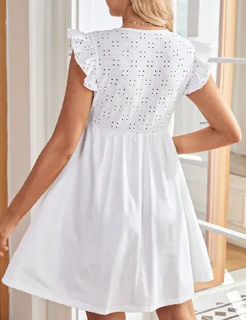 Rochie scurta SHEIN Maternity, alb