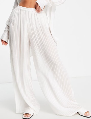 Pantaloni de plaja Esmee, alb