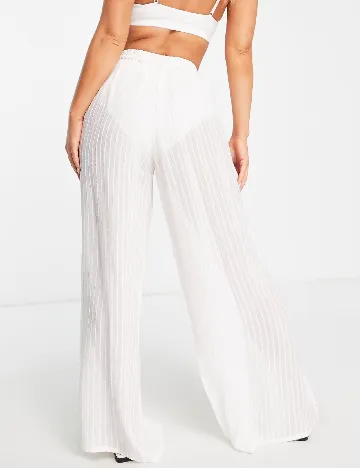 Pantaloni de plaja Esmee, alb Alb