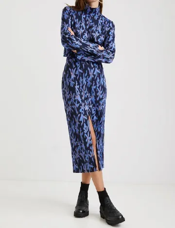 Fusta Desigual, negru/albastru Negru