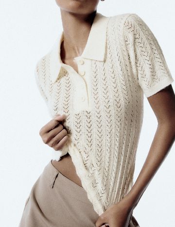 Tricou Zara, ecru