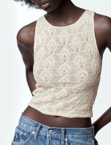 Top Zara, crem