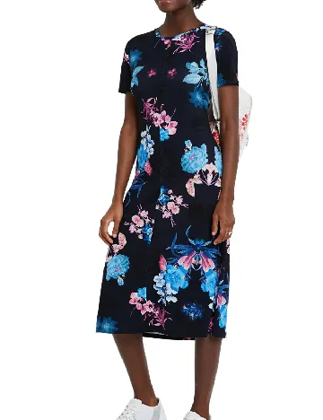 Rochie medie Desigual, bleumarin Albastru