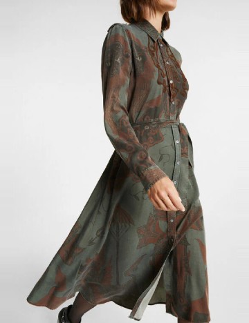 Rochie medie Desigual, verde