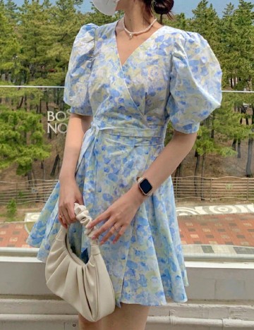 Rochie scurta Dazy, albastru