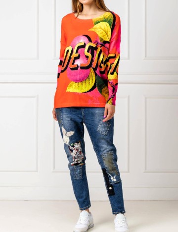 Bluza Desigual, portocaliu