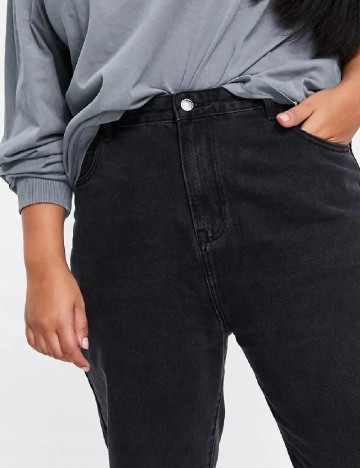 Blugi Don t think twice Curve, negru