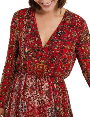 Rochie medie Desigual, rosu Rosu