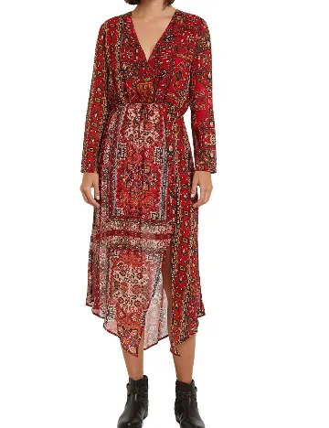 Rochie medie Desigual, rosu Rosu