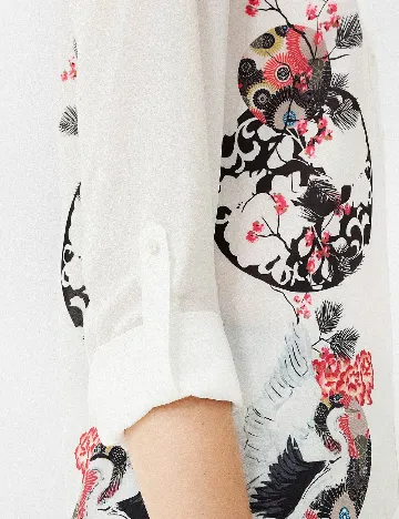 Camasa Desigual, alb Alb
