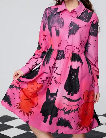 Rochie medie SHEIN, roz Roz