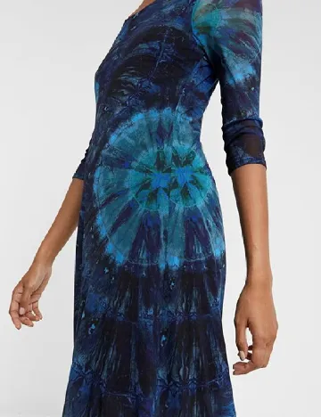 Rochie lunga Desigual, bleumarin Albastru