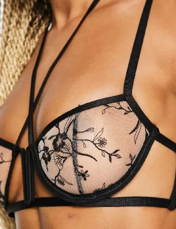 Sutien Lost Ink, negru Negru