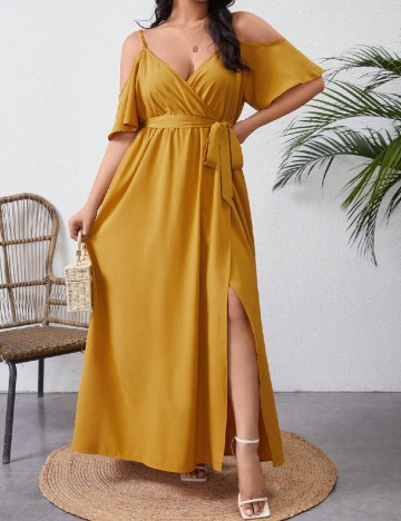Rochie lunga SHEIN CURVE, galben