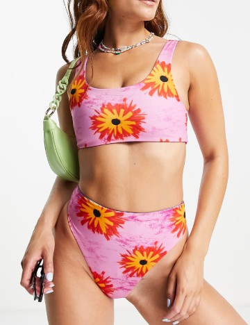 Bustiera de baie COLLUSION, floral print