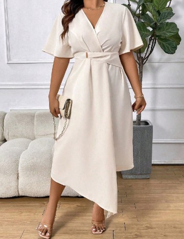 Rochie medie SHEIN CURVE, crem