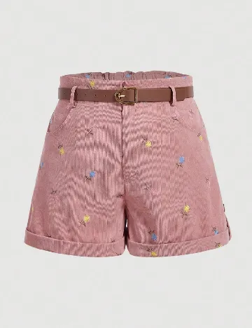 Pantaloni scurti SHEIN CURVE, roz Roz