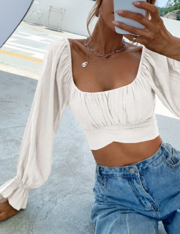 Top SHEIN, alb