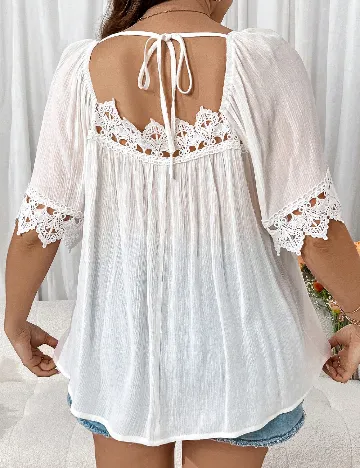 Bluza SHEIN CURVE, alb Alb